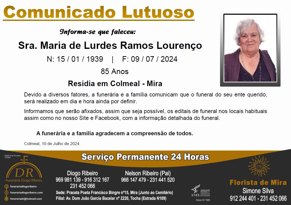 Sra. Maria de Lurdes Ramos Lourenço