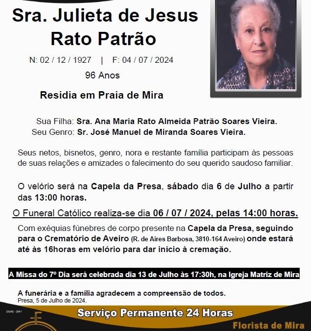 Sra. Julieta de Jesus Rato Patrão