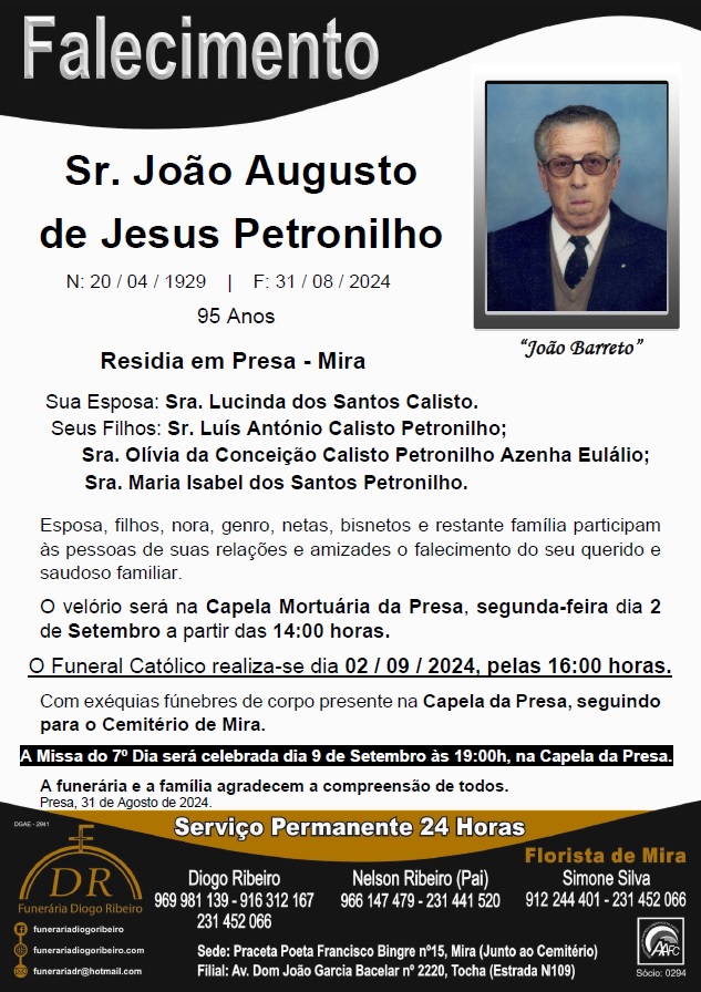 Sr. João Augusto de Jesus Petronilho