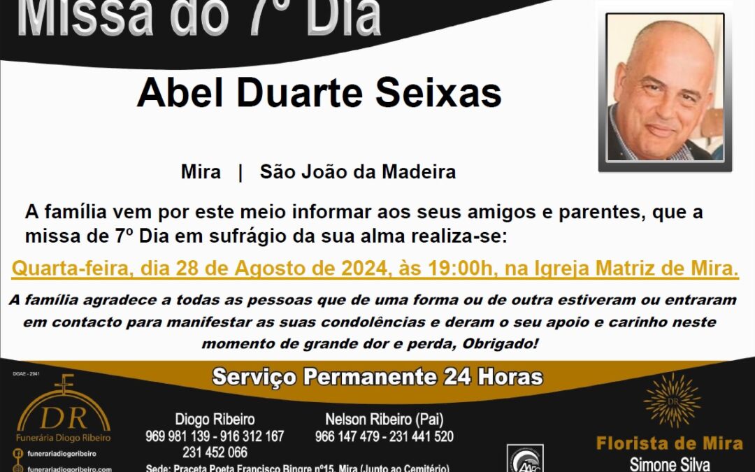 Missa 7º Dia Abel Duarte Seixas