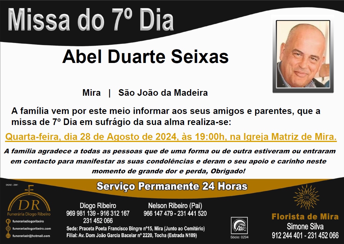 Missa 7º Dia Abel Duarte Seixas