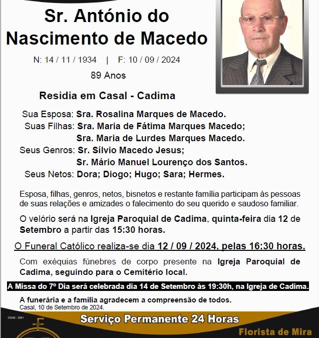 Sr. António do Nascimento de Macedo