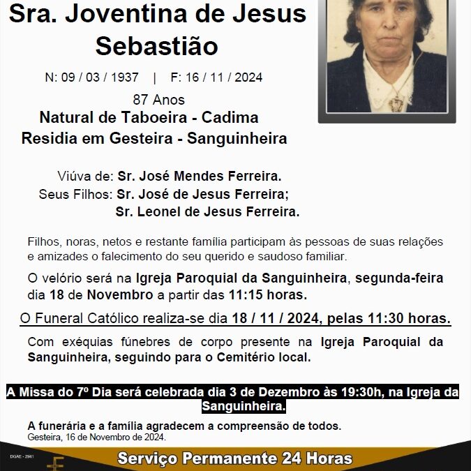 Sra. Joventina de Jesus Sebastião