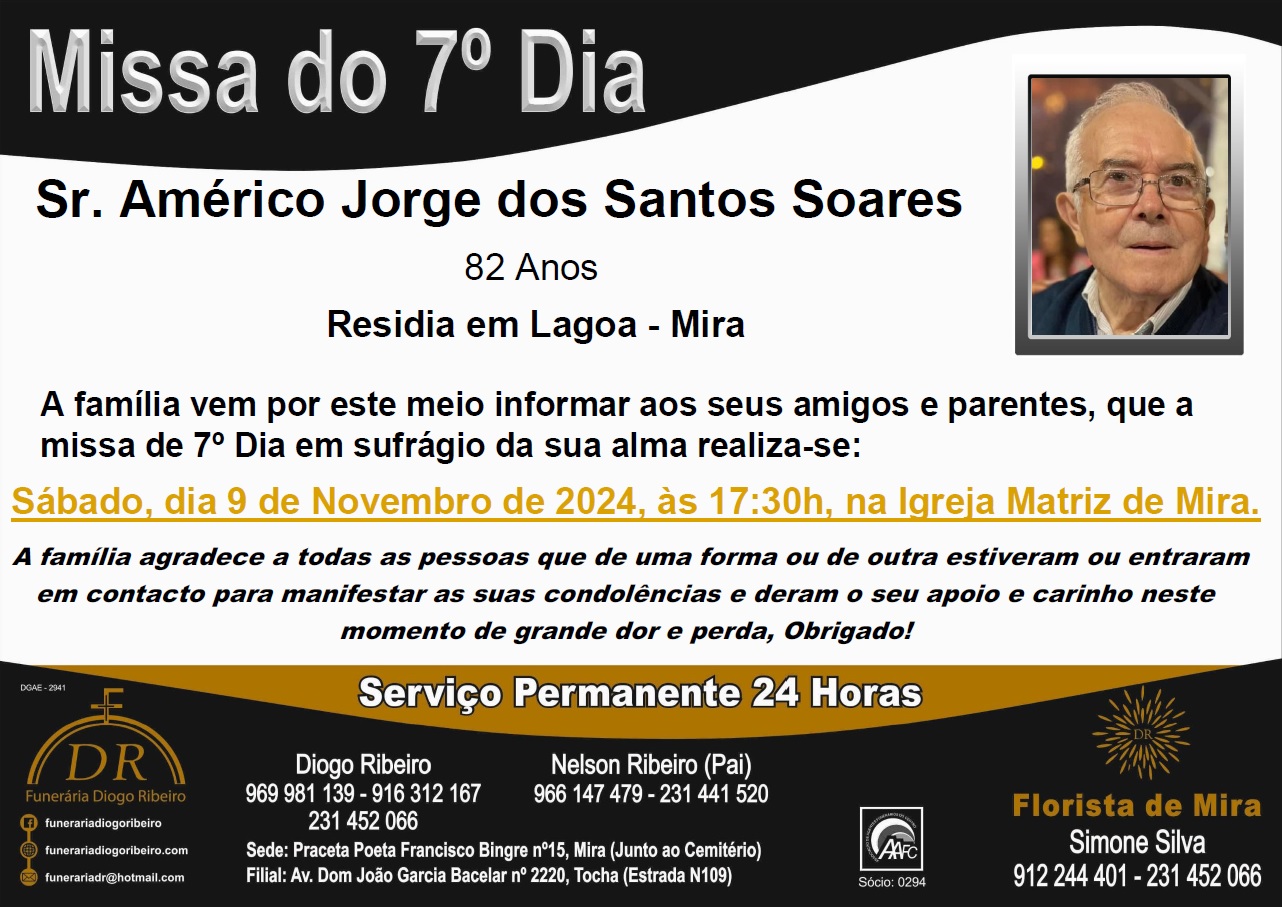 Missa 7º Dia Américo Jorge dos Santos Soares