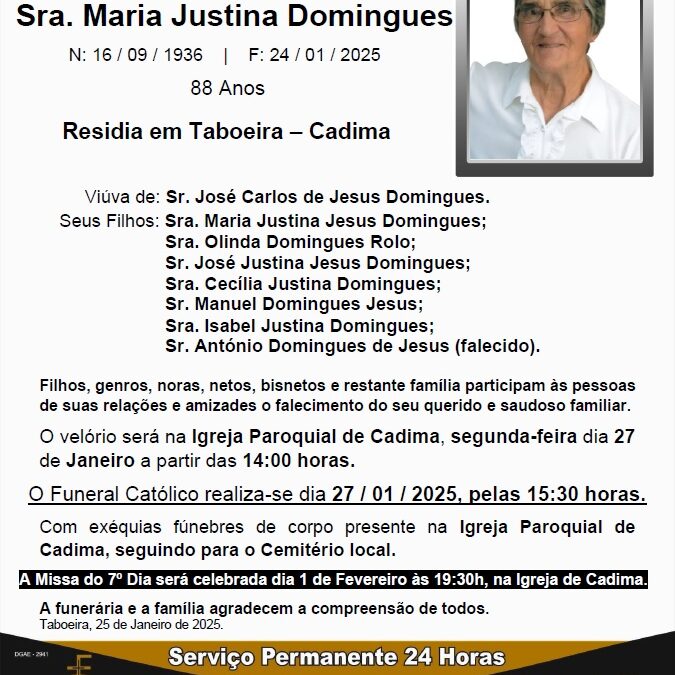 Sra. Maria Justina Domingues